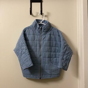 Quilted blue toddler girl jacket
